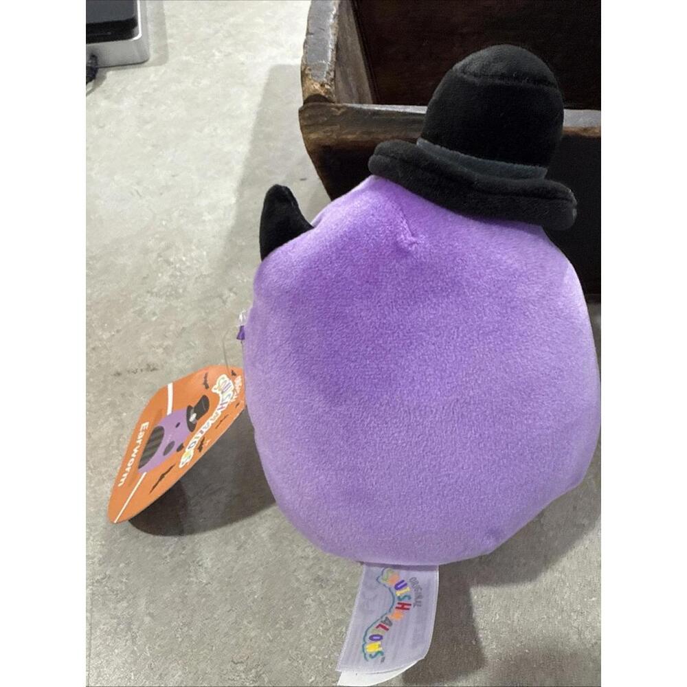 SQUISHMALLOWS 3.5" Clip On Earworm the Winking Purple Monster Soft Plush - Picture 2 of 3